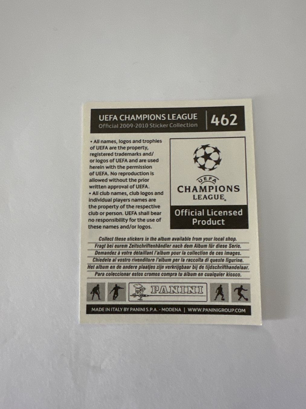 Panini UEFA Champions League 2009/10 - Nr. 462 - Bild 2