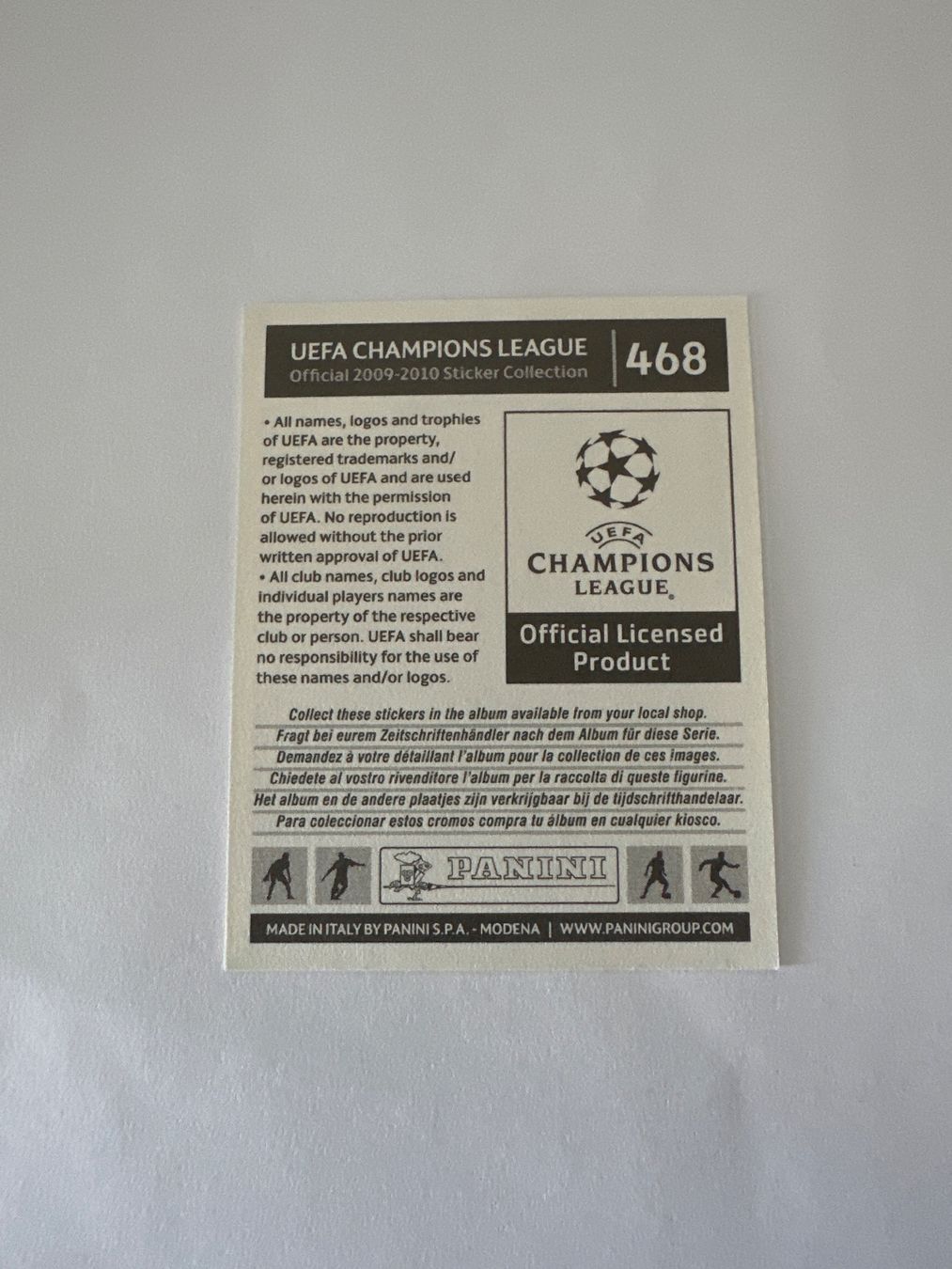 Panini UEFA Champions League 2009/10 - Nr. 468 - Bild 2