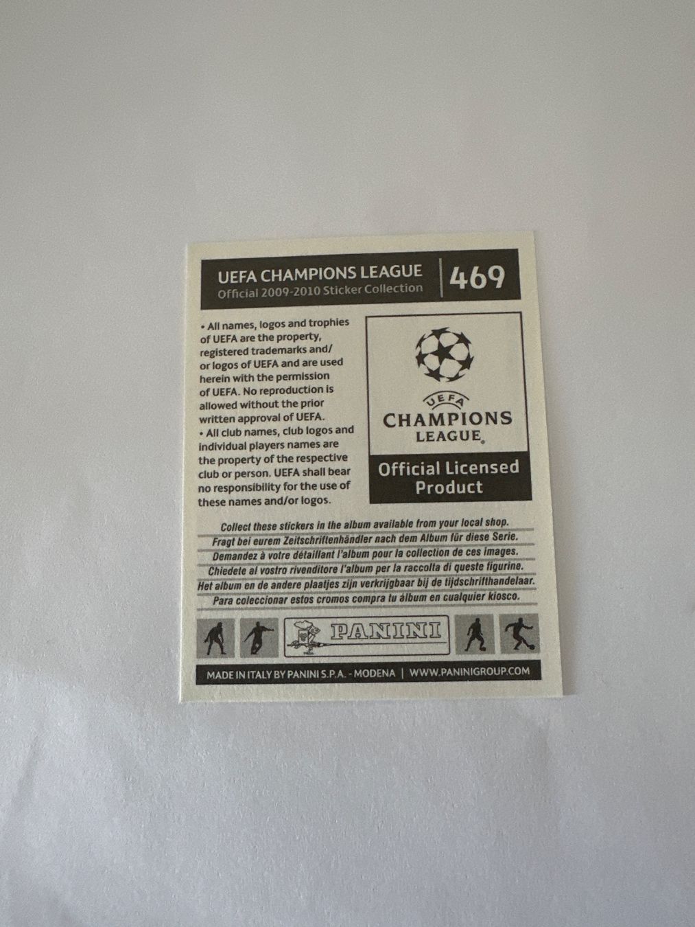 Panini UEFA Champions League 2009/10 - Nr. 469 - Bild 2