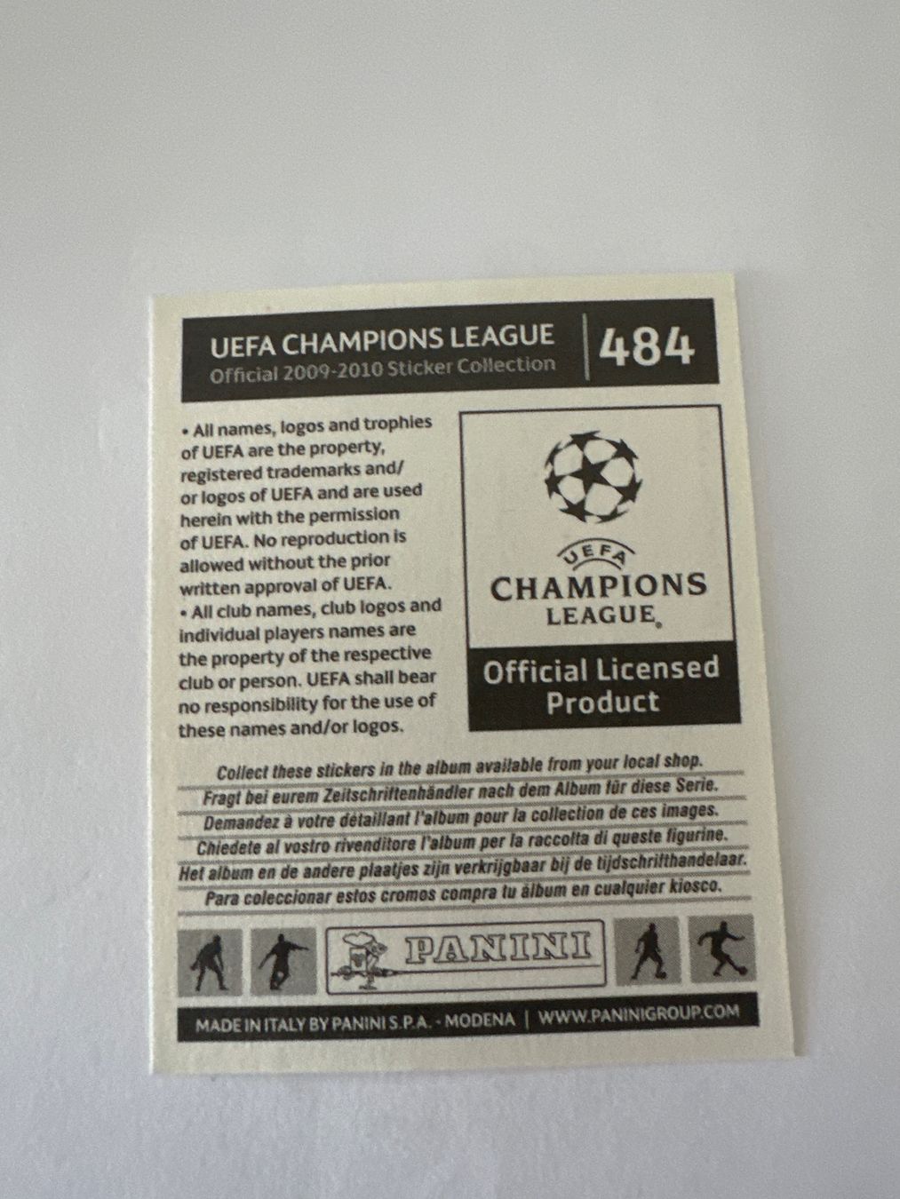 Panini UEFA Champions League 2009/10 - Nr. 484 - Bild 2