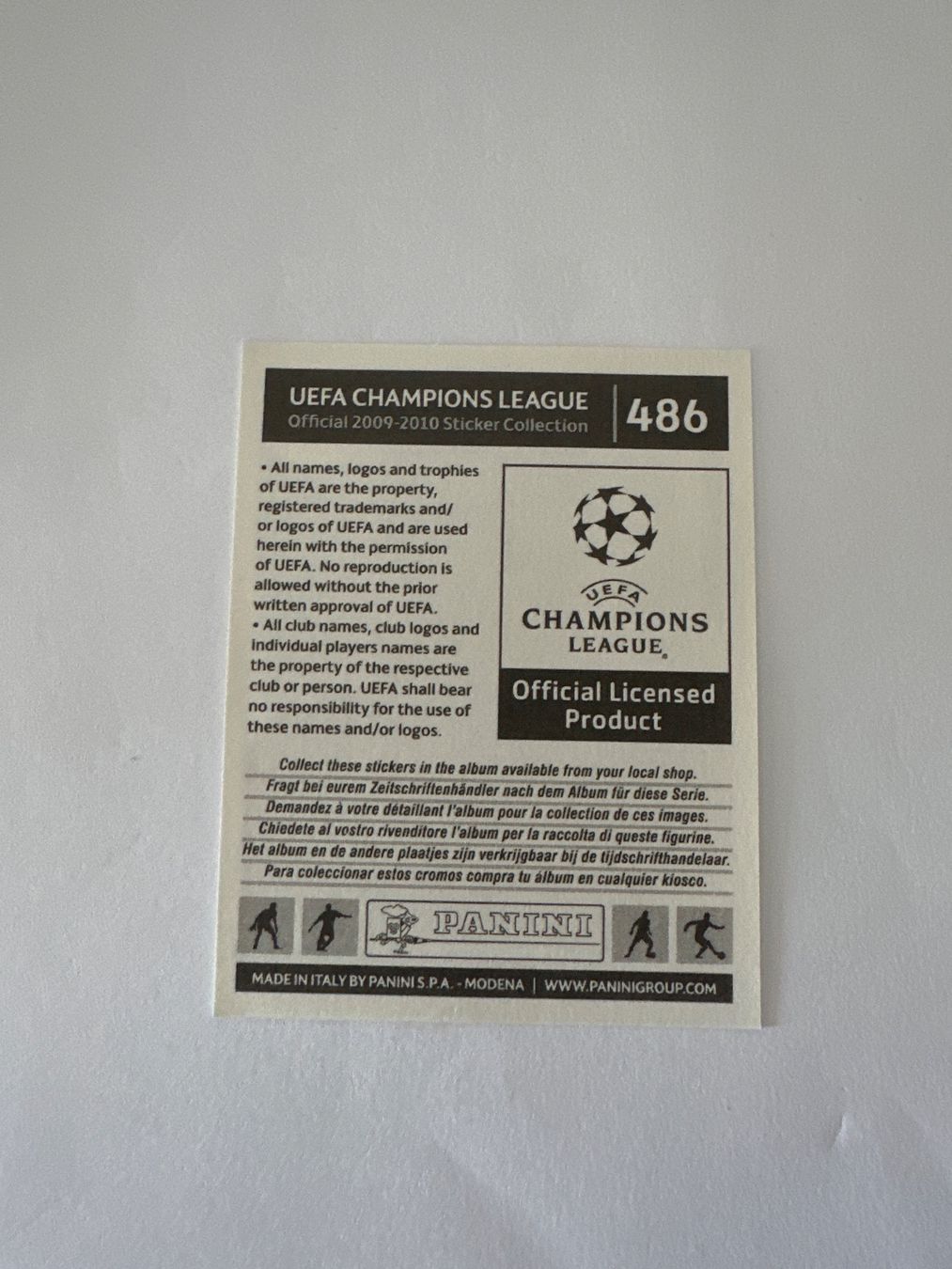 Panini UEFA Champions League 2009/10 - Nr. 486 - Bild 2