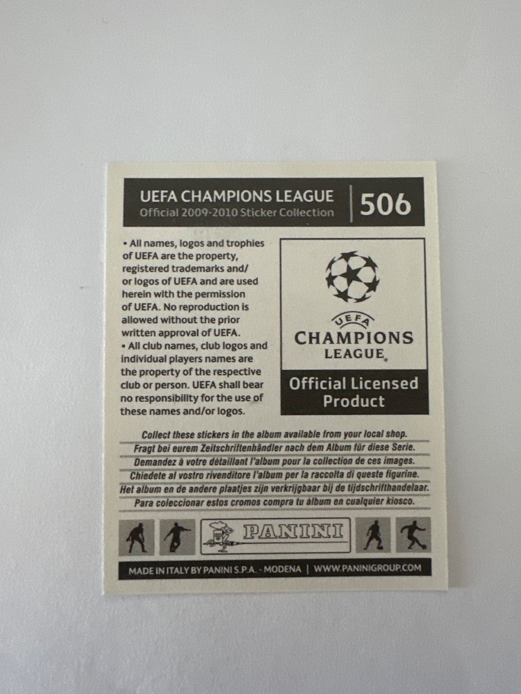 Panini UEFA Champions League 2009/10 - Nr. 506 - Bild 2