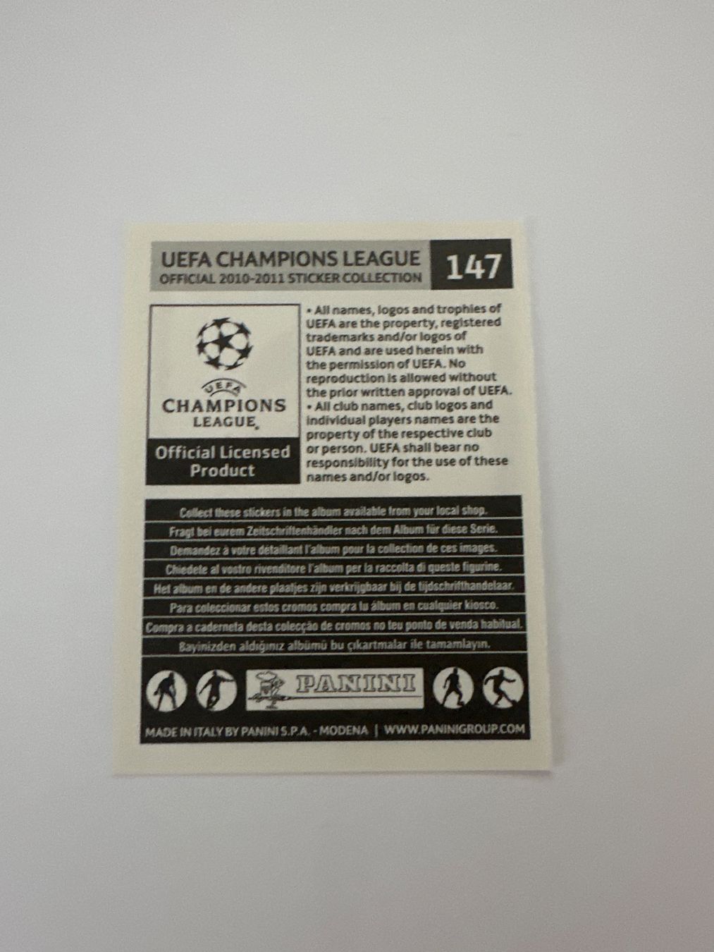 Panini UEFA Champions League 2010/11 - Nr. 147 - Bild 2