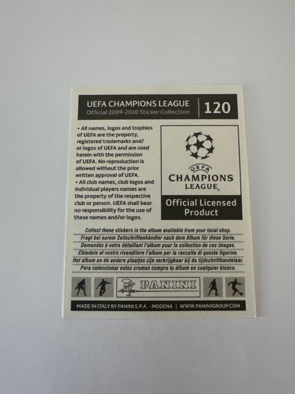 Panini UEFA Champions League 2009/10 - Nr. 120 - Bild 2