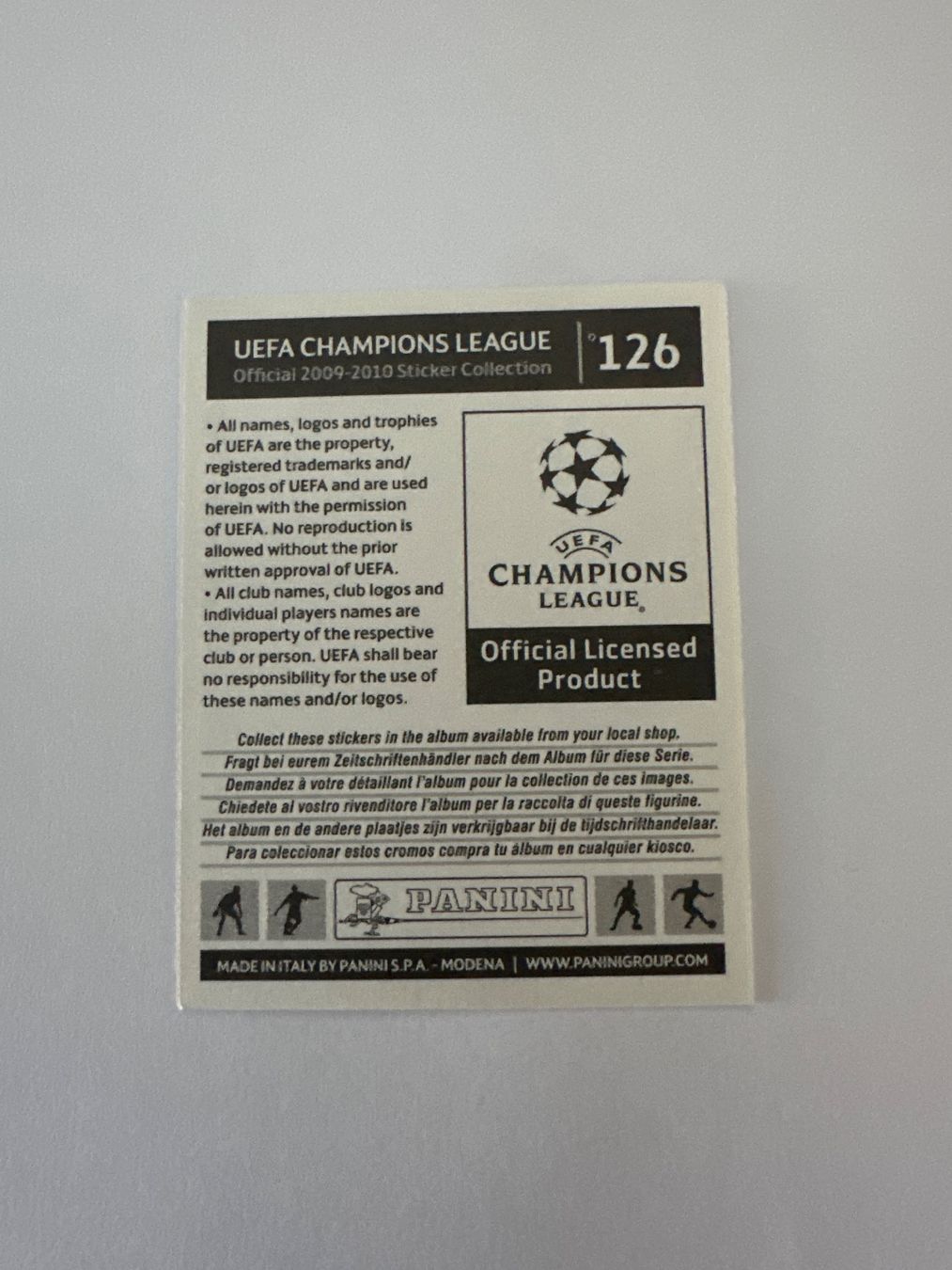 Panini UEFA Champions League 2009/10 - Nr. 126 - Bild 2