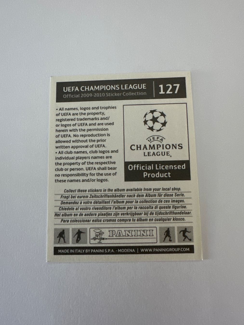 Panini UEFA Champions League 2009/10 - Nr. 127 - Bild 2