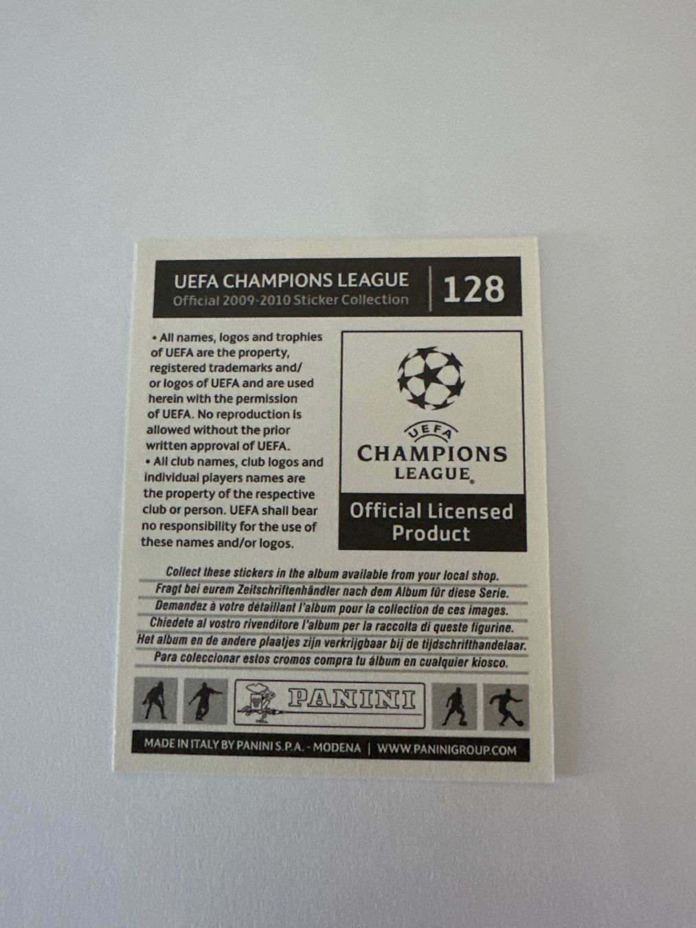 Panini UEFA Champions League 2009/10 - Nr. 128 - Bild 2