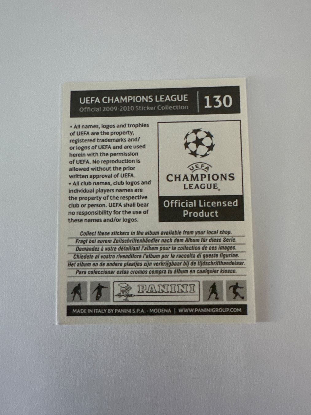 Panini UEFA Champions League 2009/10 - Nr. 130 - Bild 2