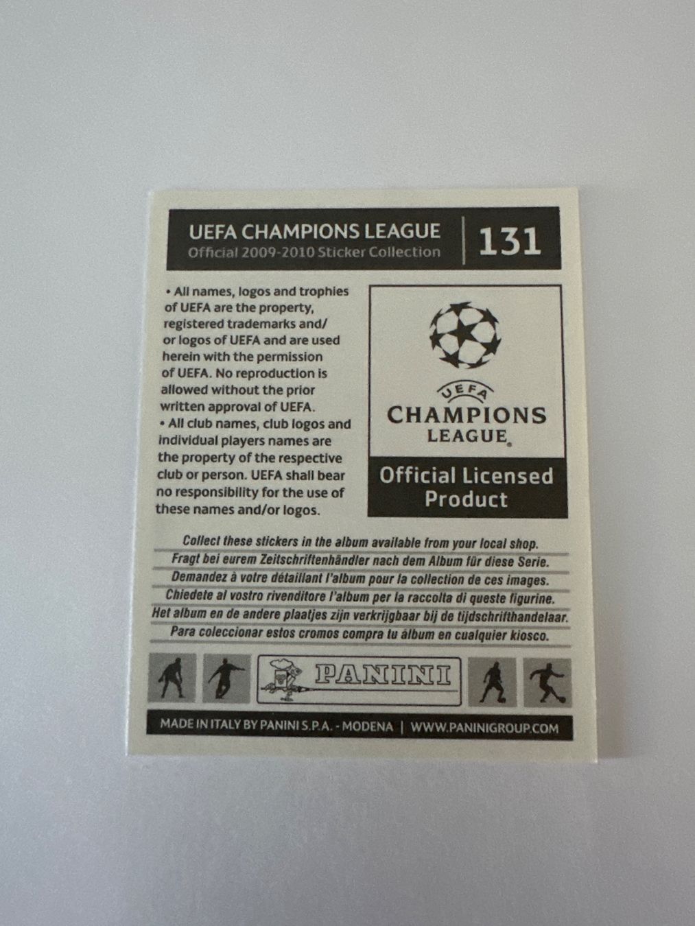Panini UEFA Champions League 2009/10 - Nr. 131 - Bild 2