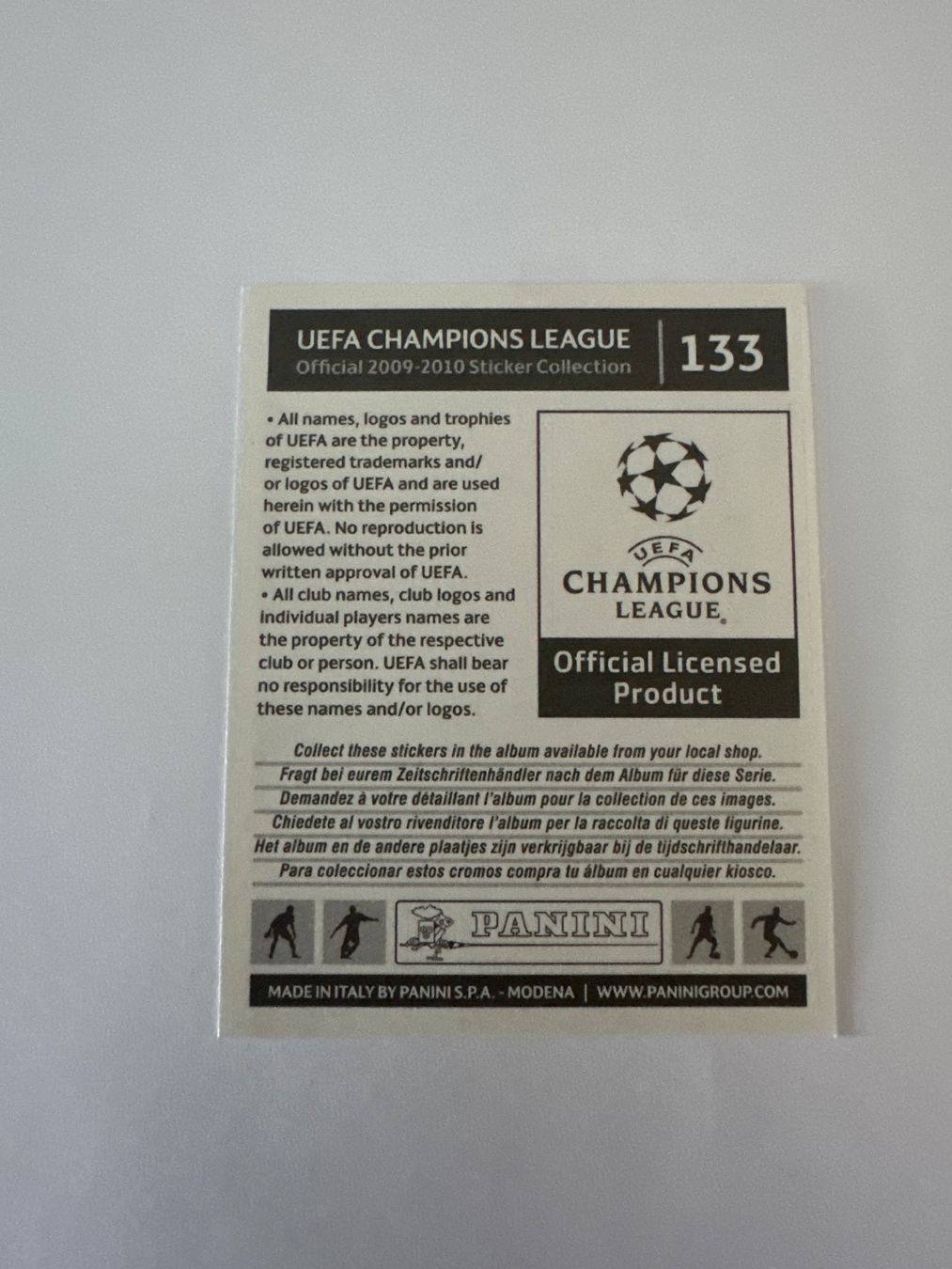 Panini UEFA Champions League 2009/10 - Nr. 133 - Bild 2