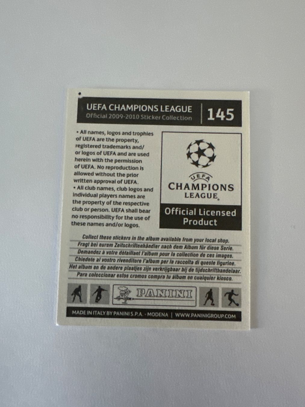 Panini UEFA Champions League 2009/10 - Nr. 145 - Bild 2