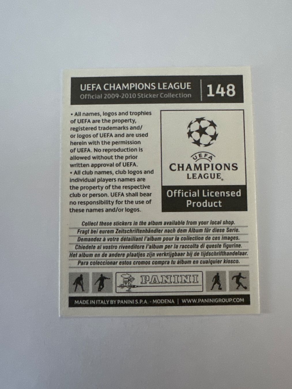Panini UEFA Champions League 2009/10 - Nr. 148 - Bild 2