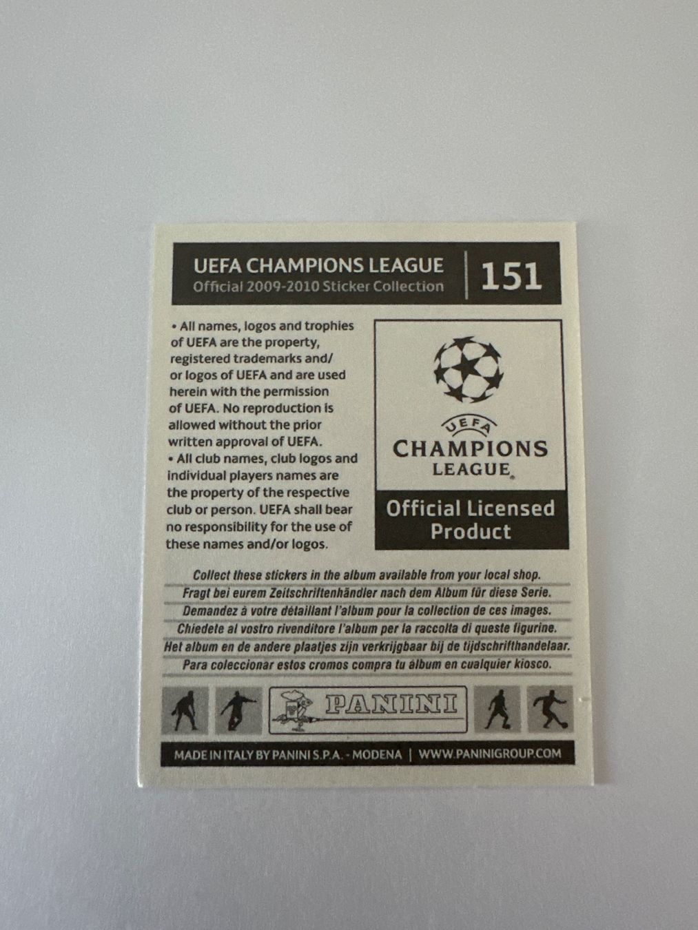 Panini UEFA Champions League 2009/10 - Nr. 151 - Bild 2