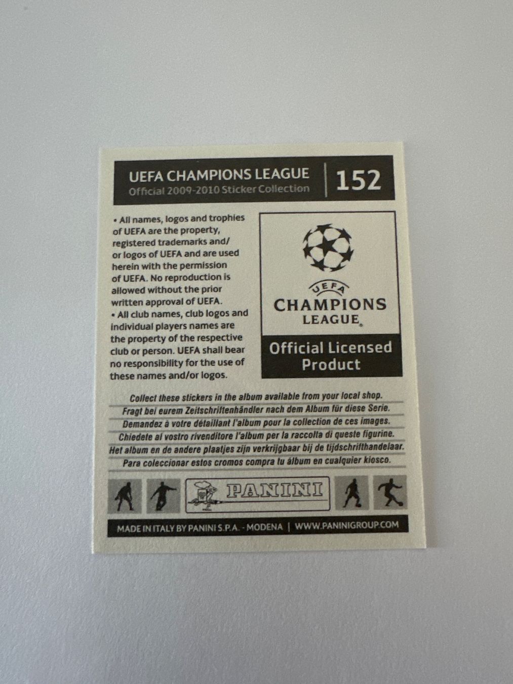 Panini UEFA Champions League 2009/10 - Nr. 152 - Bild 2