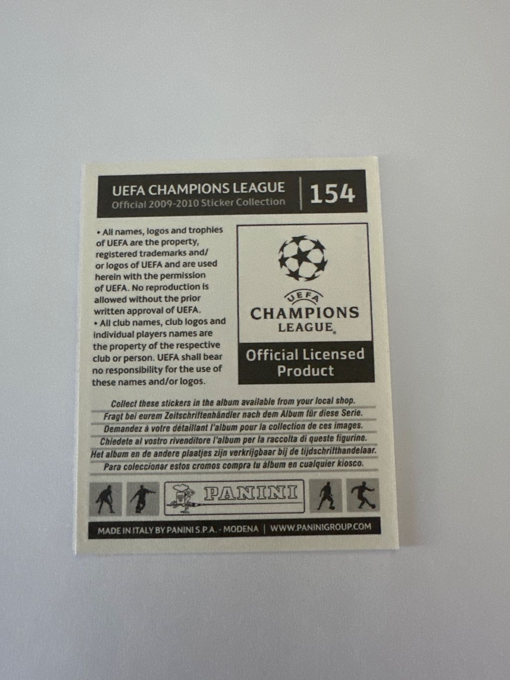 Panini UEFA Champions League 2009/10 - Nr. 154 - Bild 2