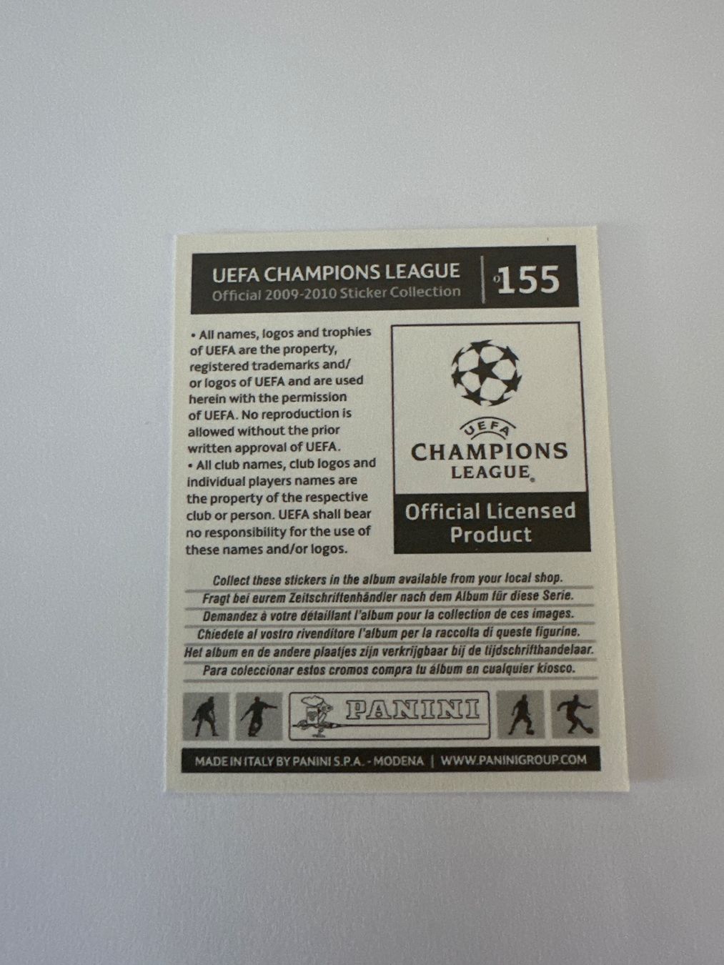 Panini UEFA Champions League 2009/10 - Nr. 155 - Bild 2