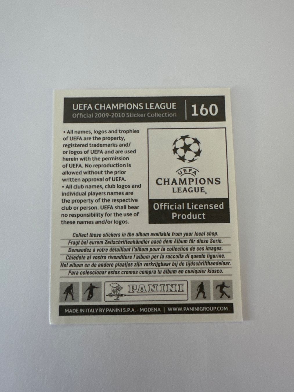 Panini UEFA Champions League 2009/10 - Nr. 160 - Bild 2