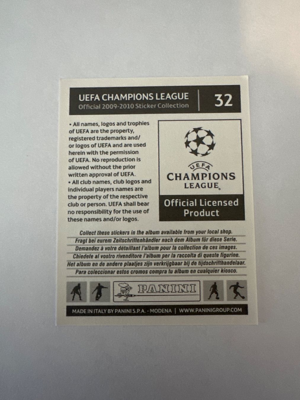 Panini UEFA Champions League 2009/10 - Nr. 32 - Bild 2