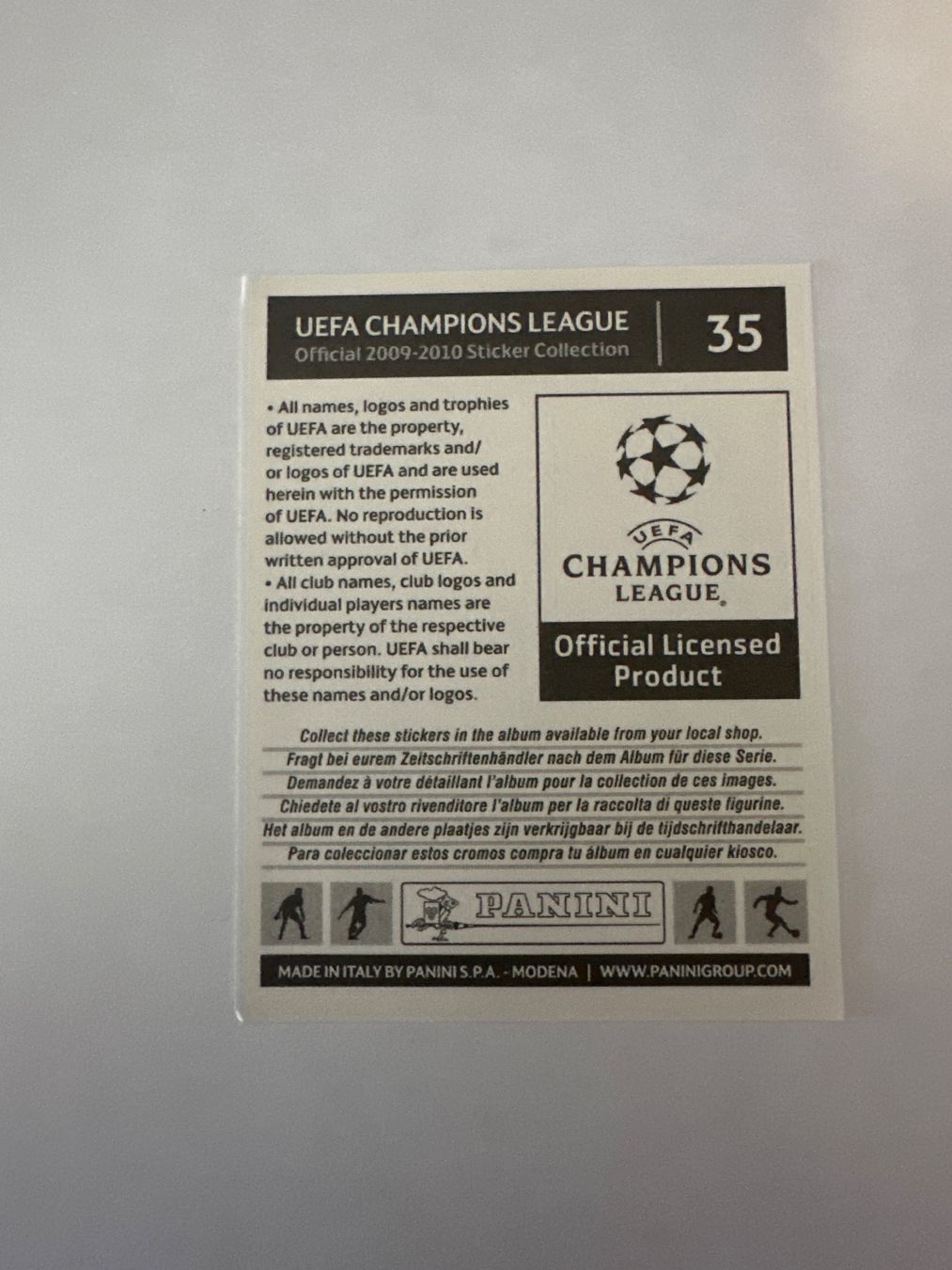 Panini UEFA Champions League 2009/10 - Nr. 35 - Bild 2