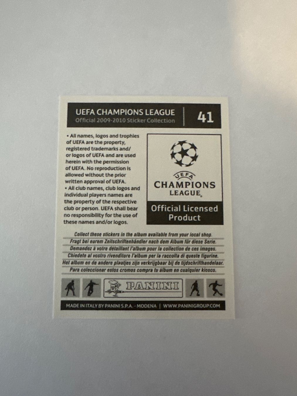 Panini UEFA Champions League 2009/10 - Nr. 41 - Bild 2