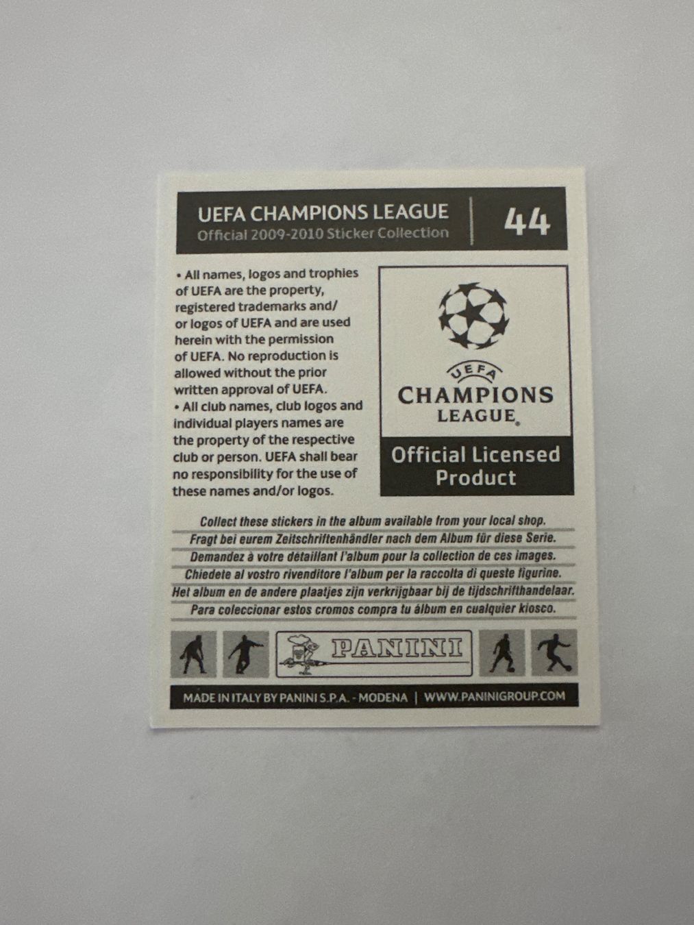 Panini UEFA Champions League 2009/10 - Nr. 44 - Bild 2