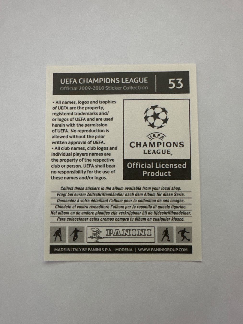 Panini UEFA Champions League 2009/10 - Nr. 53 - Bild 2