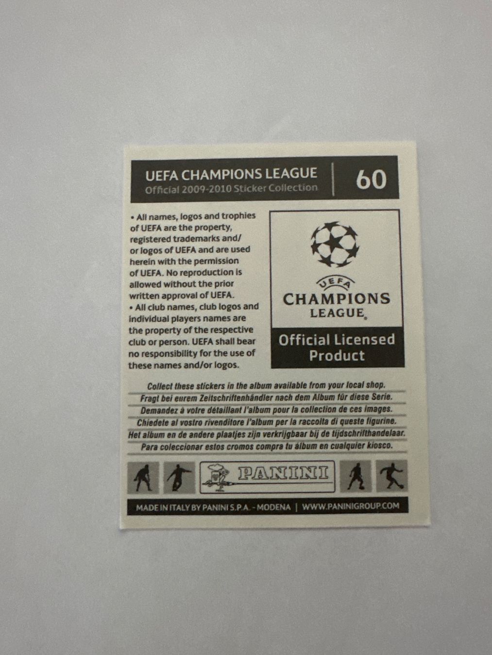 Panini UEFA Champions League 2009/10 - Nr. 60 - Bild 2