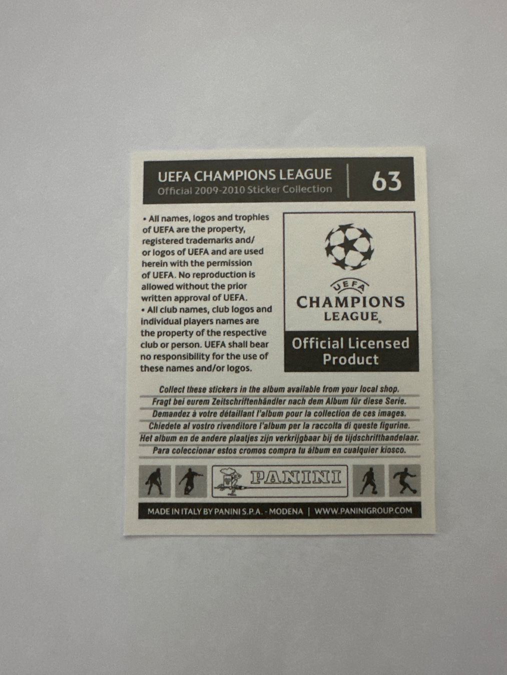 Panini UEFA Champions League 2009/10 - Nr. 63 - Bild 2