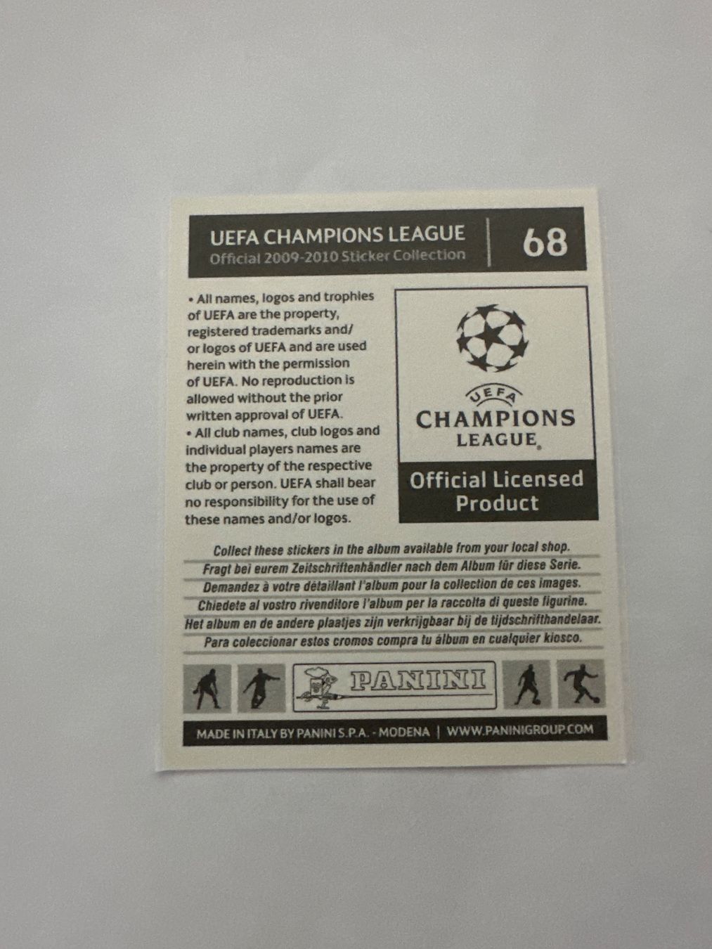 Panini UEFA Champions League 2009/10 - Nr. 68 - Bild 2