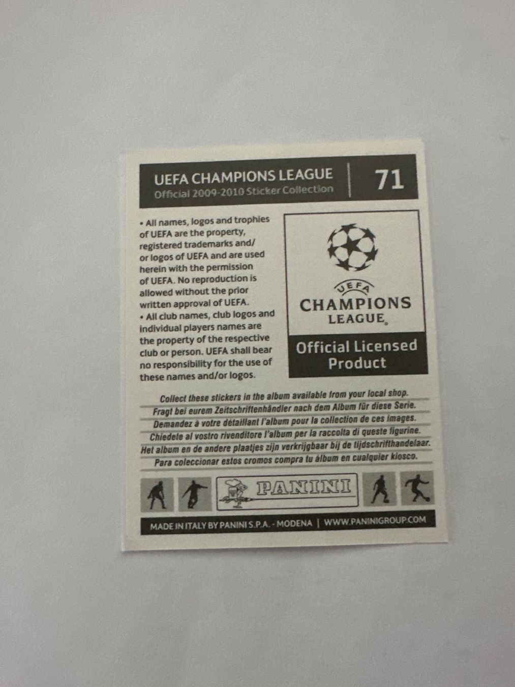 Panini UEFA Champions League 2009/10 - Nr. 71 - Bild 2