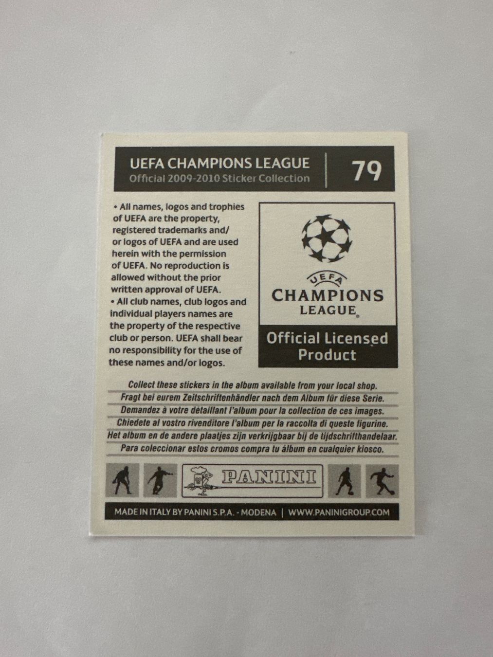 Panini UEFA Champions League 2009/10 - Nr. 79 - Bild 2