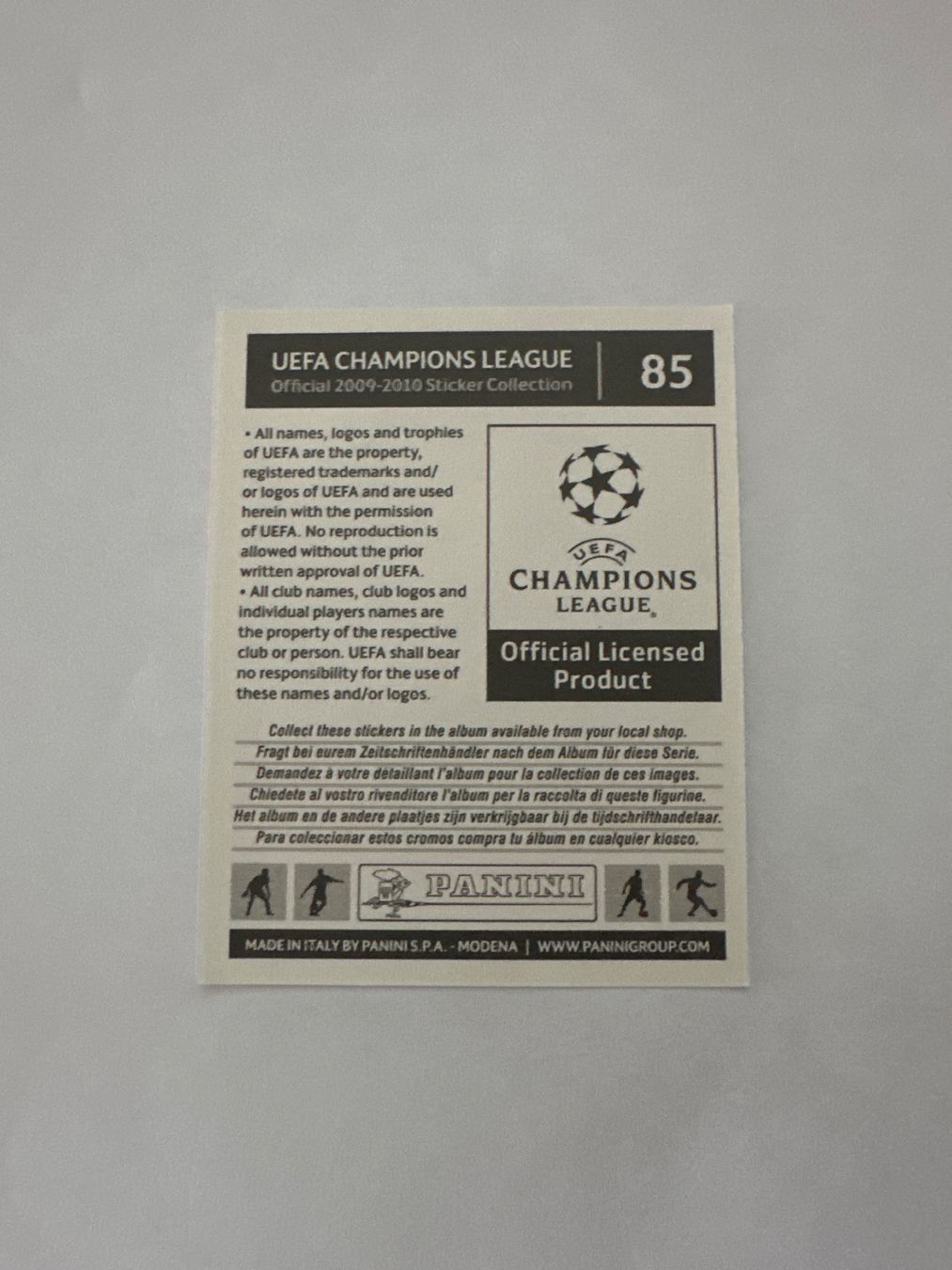 Panini UEFA Champions League 2009/10 - Nr. 85 - Bild 2