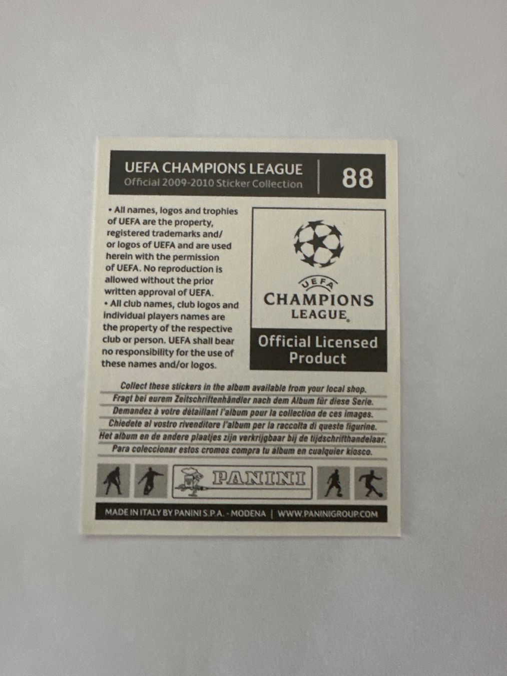 Panini UEFA Champions League 2009/10 - Nr. 88 - Bild 2