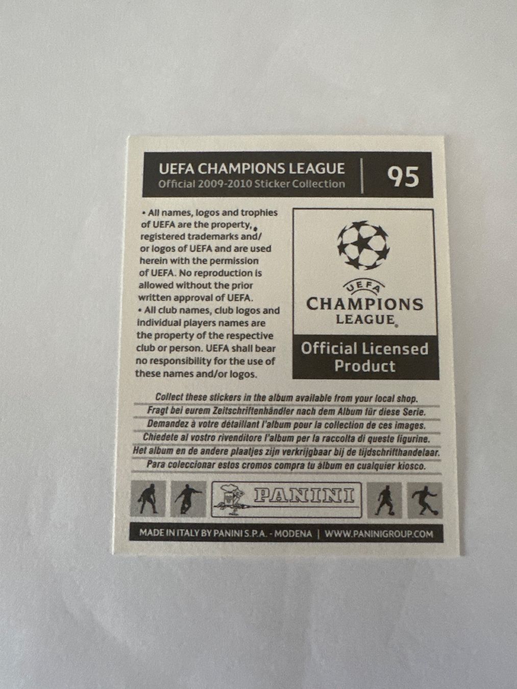 Panini UEFA Champions League 2009/10 - Nr. 95 - Bild 2