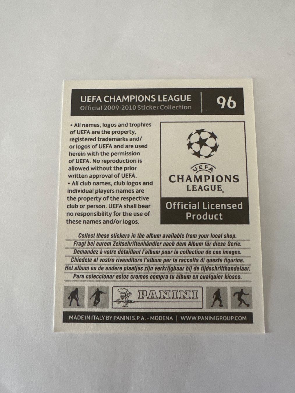 Panini UEFA Champions League 2009/10 - Nr. 96 - Bild 2