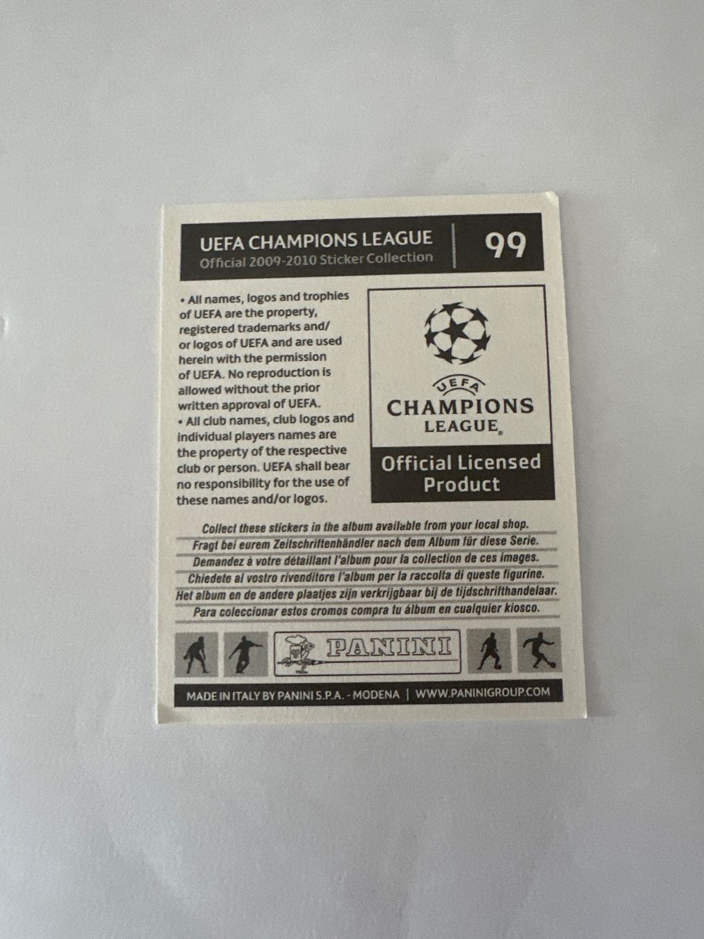 Panini UEFA Champions League 2009/10 - Nr. 99 - Bild 2