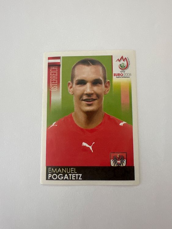 Panini UEFA EURO 2008 – Nr. 157 – Emanuel Pogatetz – Schweizer Edition – Originalfoto Vorderseite