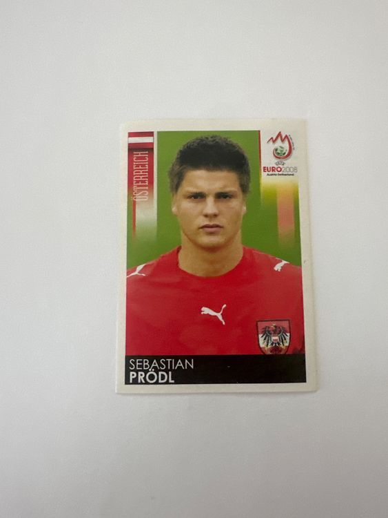 Panini UEFA EURO 2008 – Nr. 159 – Sebastian Prödl – Schweizer Edition – Originalfoto Vorderseite