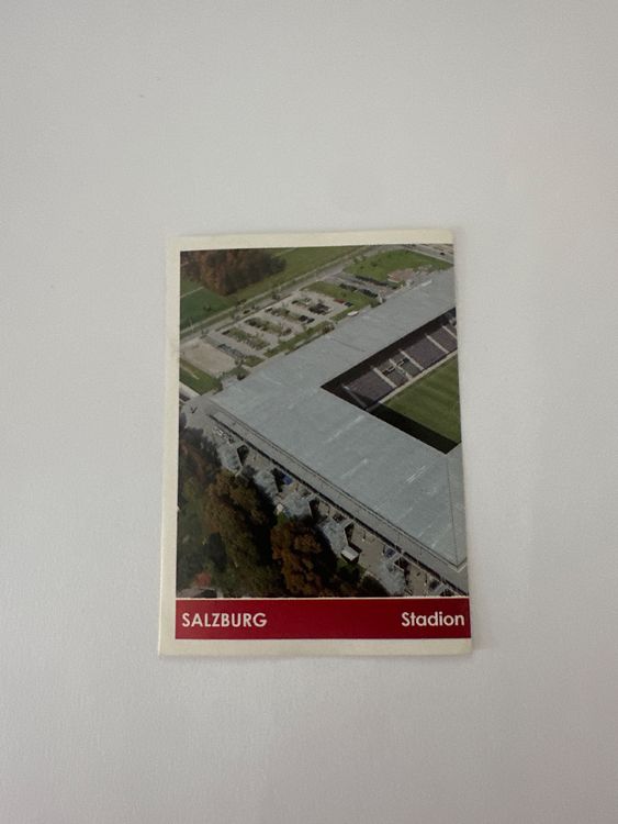 Panini UEFA EURO 2008 – Nr. 18 – Salzburg Stadion Teilbild – Schweizer Edition – Originalfoto Vorderseite