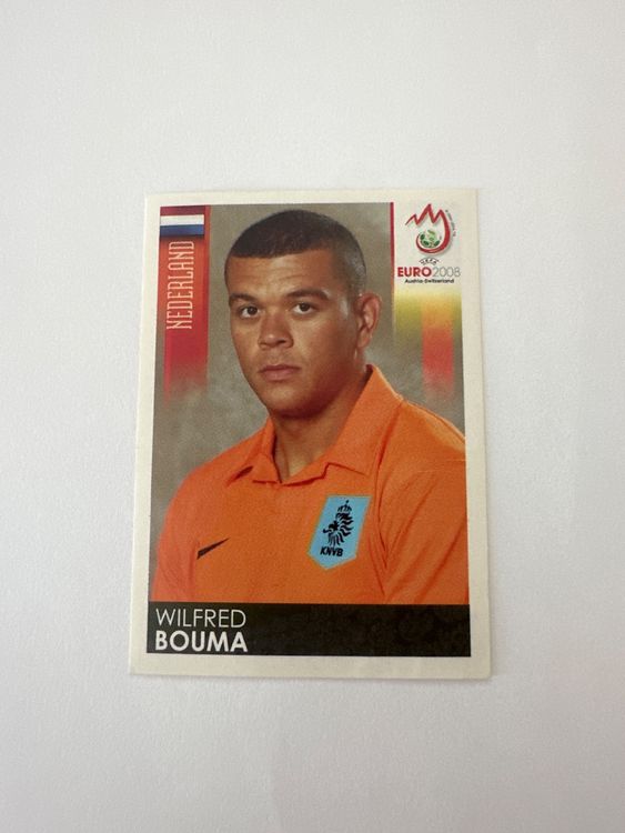 Panini UEFA EURO 2008 – Nr. 262 – Wilfred Bouma – Schweizer Edition – Originalfoto Vorderseite