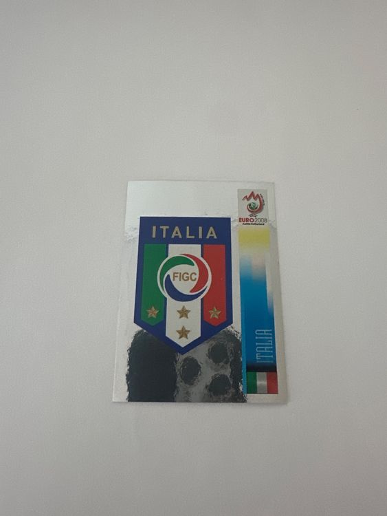 Panini UEFA EURO 2008 – Nr. 285 – Italien Logo – Schweizer Edition – Originalfoto Vorderseite