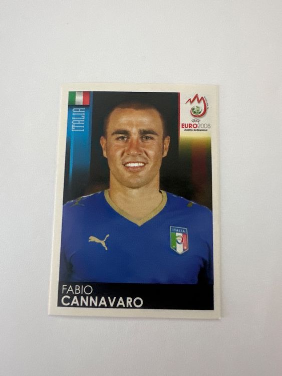 Panini UEFA EURO 2008 – Nr. 287 – Fabio Cannavaro – Schweizer Edition – Originalfoto Vorderseite