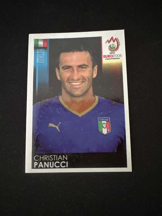 Panini UEFA EURO 2008 – Nr. 288 – Christian Panucci – Südamerika-Version – Originalfoto Vorderseite