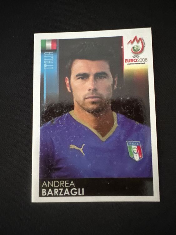 Panini UEFA EURO 2008 – Nr. 290 – Andrea Barzagli – Südamerika-Version – Originalfoto Vorderseite