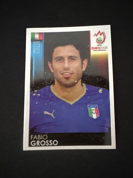 Panini UEFA EURO 2008 – Nr. 291 – Fabio Grosso – Südamerika-Version – Originalfoto Vorderseite