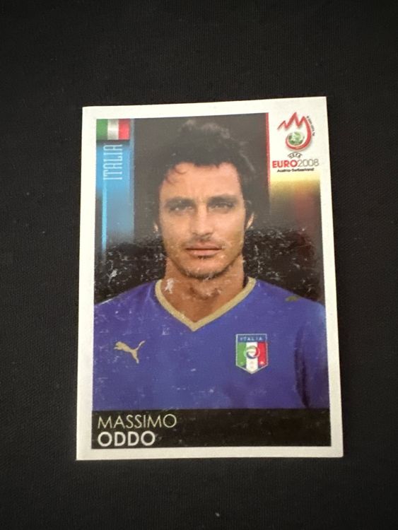 Panini UEFA EURO 2008 – Nr. 292 – Massimo Oddo – Südamerika-Version – Originalfoto Vorderseite