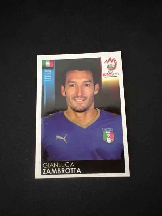 Panini UEFA EURO 2008 – Nr. 293 – Gianluca Zambrotta – Südamerika-Version – Originalfoto Vorderseite