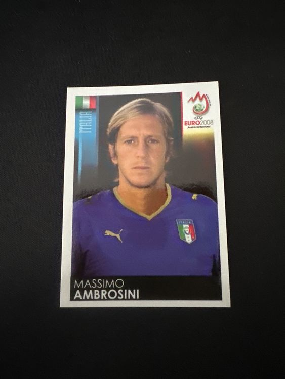 Panini UEFA EURO 2008 – Nr. 294 – Massimo Ambrosini – Südamerika-Version – Originalfoto Vorderseite
