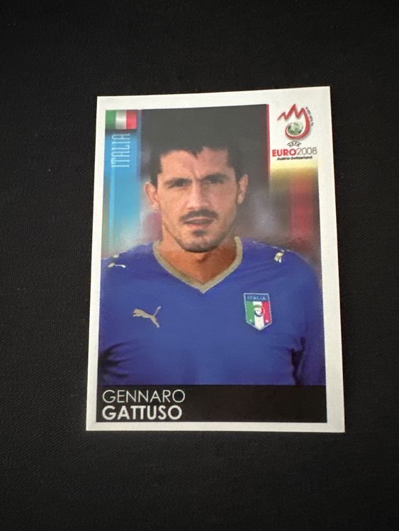 Panini UEFA EURO 2008 – Nr. 295 – Gennaro Gattuso – Südamerika-Version – Originalfoto Vorderseite