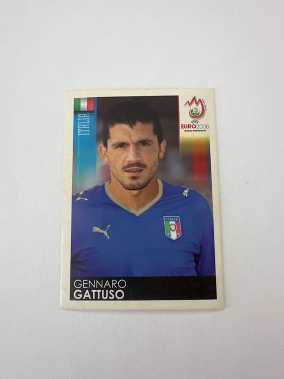 Panini UEFA EURO 2008 – Nr. 295 – Gennaro Gattuso – Schweizer Edition – Originalfoto Vorderseite